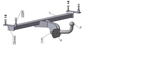Фаркоп для Chery Amulet хэтчбек/седан 2003г.-по н.в. (без электрики) (паспорт и сертификат) AvtoS.CE01
