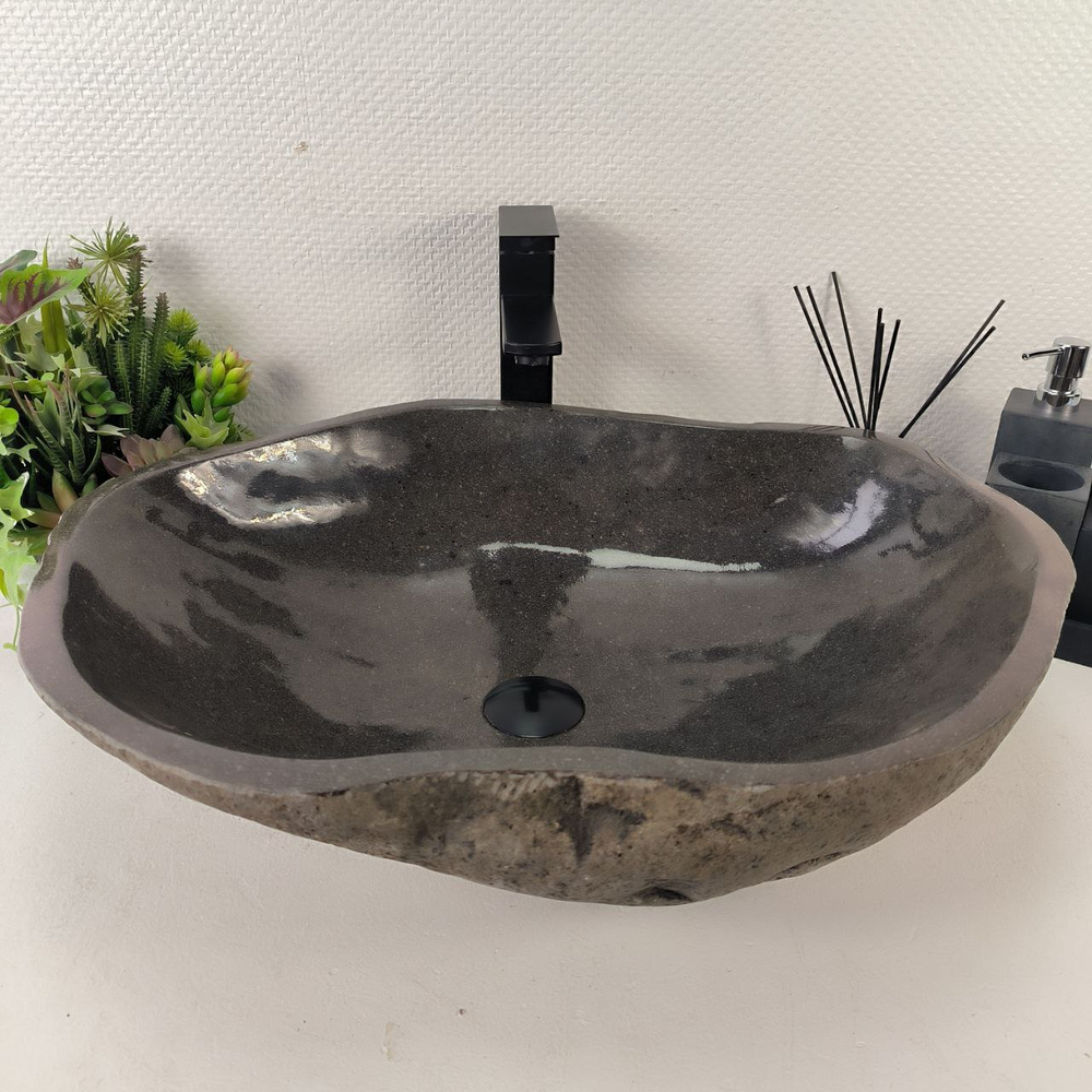 Раковина из речного камня RS-65018 62*48*15 0858