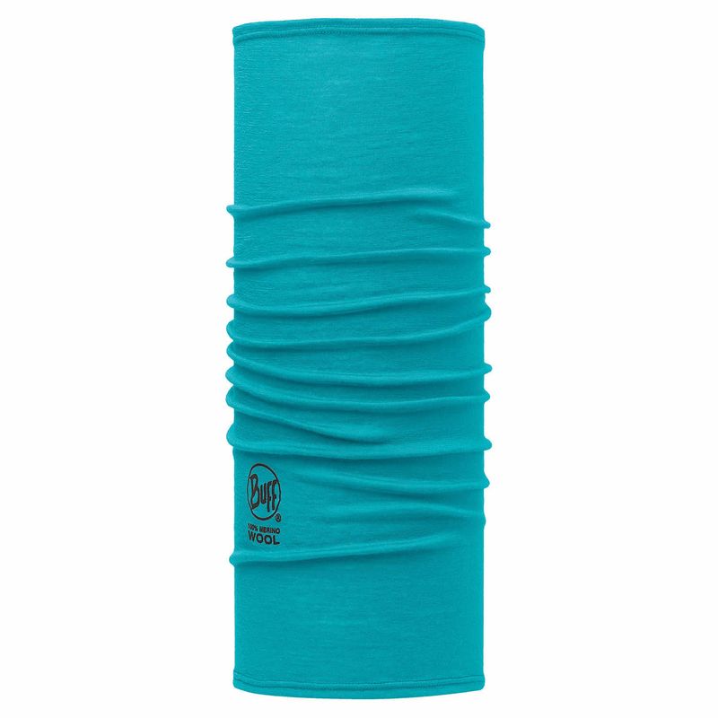 Шерстяной женский шарф-труба Slim Fit Merino Wool Buff Solid Blue Capri Фото 1