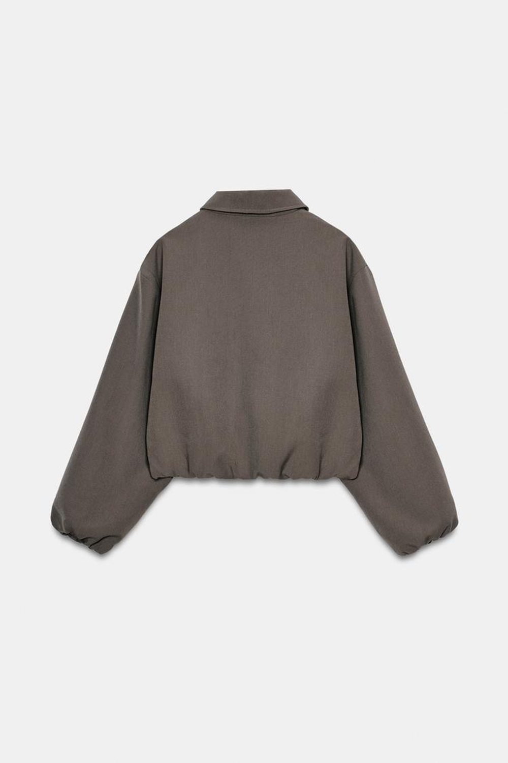 ZARA КУРТКА С ЗАСТЕЖКОЙ-МОЛНИЕЙ, СВЕТЛЫЙ ХАКИ