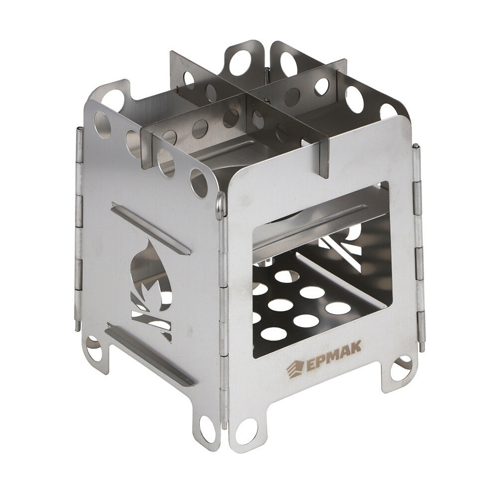 Печь щепочница 13*13*16,5см нерж ЕРМАК