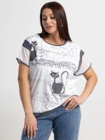 Блуза Алтея (белый/графит) Б15368-20М LT Collection