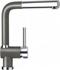 Смеситель Schock Piega-D , Cristadur, выдвижной излив хром/серебристый камень