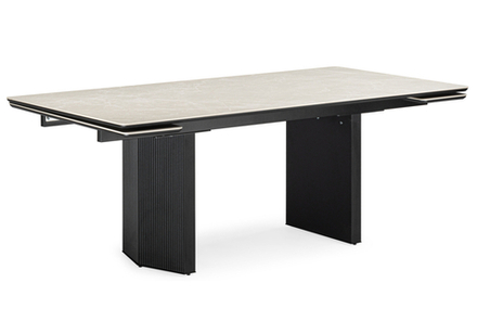 Керамический стол Woodville Монерон 200x100 burberry bianco matt, черный