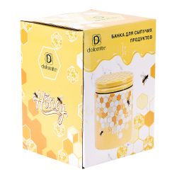Банка для сыпучих продуктов "Honey" 10*10*14см. v=630мл. (подарочная упаковка)
