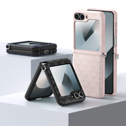 Складной чехол-книжка синего цвета от Dux Ducis для Samsung Z Flip 6, серия Fitt Series Case