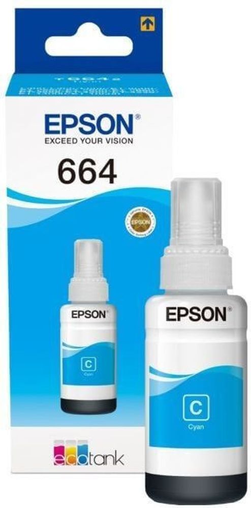 Контейнер EPSON T6642 с голубыми чернилами для L100/L110/L210/L300/L355