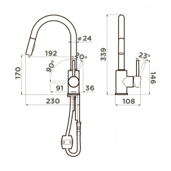 Кухонный смеситель Omoikiri Shinagawa-SB-BN