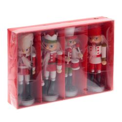 GAEM Набор из 4шт Украшение новогоднее "Щелкунчик", L19 W4 H13,5 см