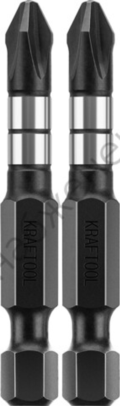 KRAFTOOL Impact Pro PH 2, 50 мм, 2 шт, Ударные биты (26191-2-50-S2)