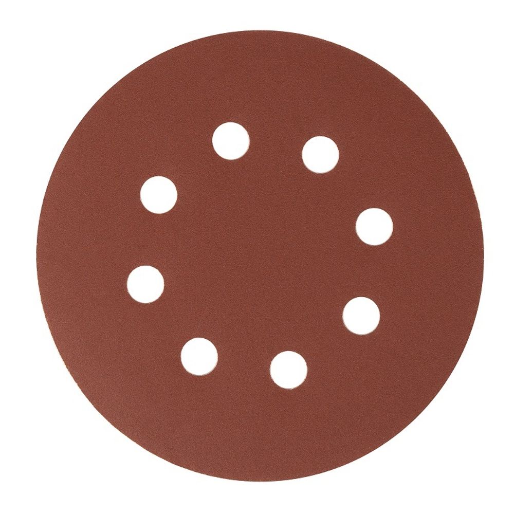 738137 Круг абразивный P 280, на ворсовой подложке под "липучку" 125 мм, перфорированный, 5 шт. Сибртех