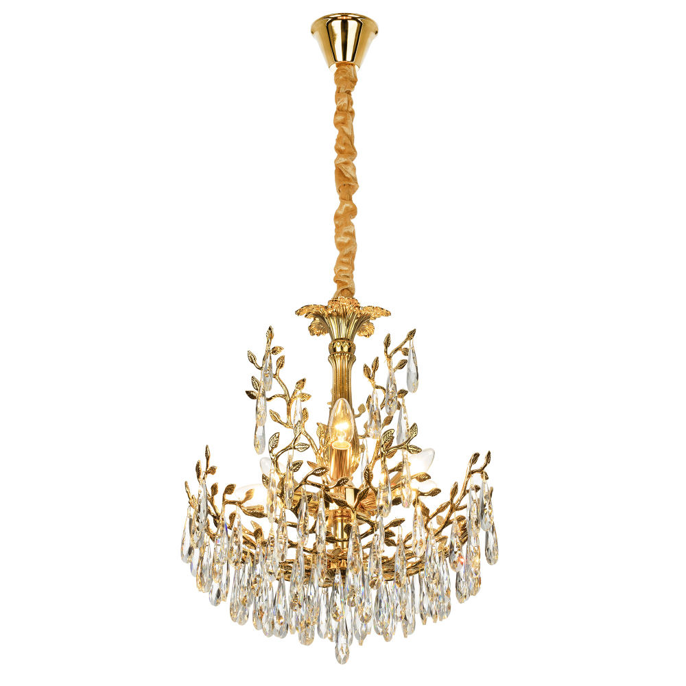 Citilux RITZ CL310062 Люстра хрустальная подвесная Золото