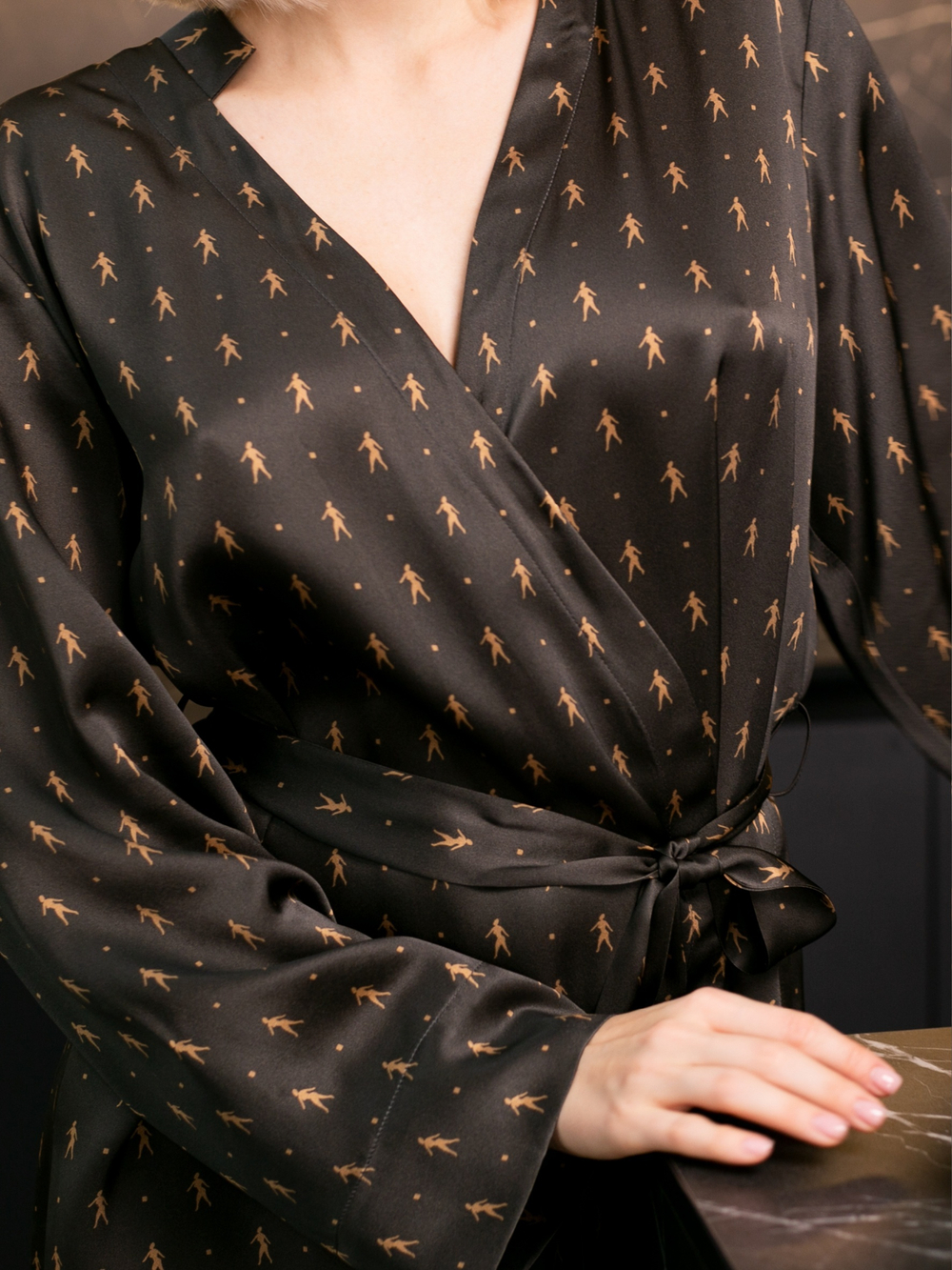 Халат URBAN SILK (серый)