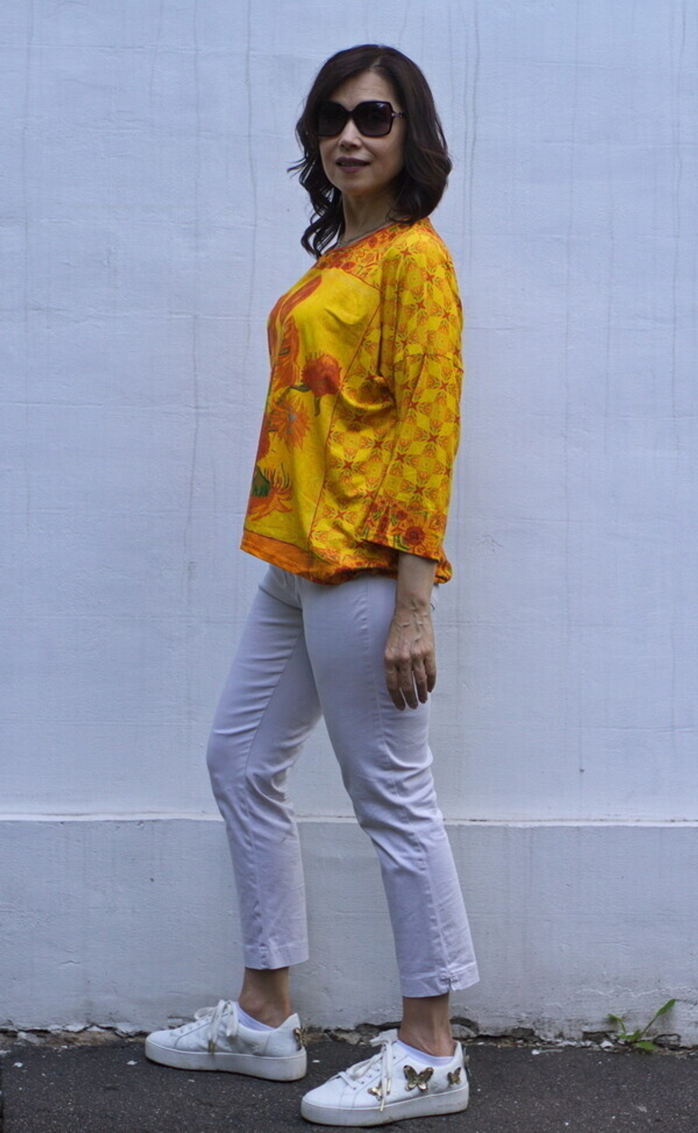 Туника "Подсолнухи", по мотивам картины Ван Гога "Ваза с 15 подсолнухами"