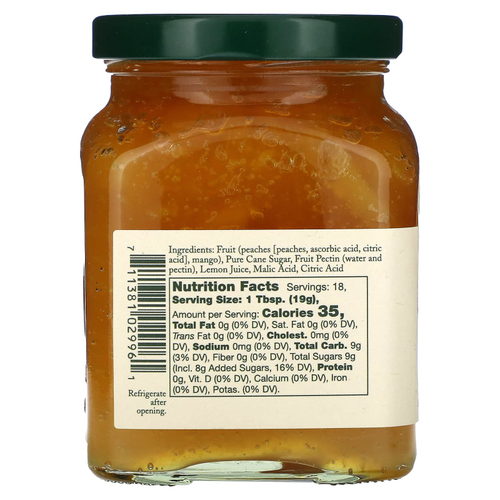 Stonewall Kitchen, джем из манго и персика, 340 г (12 унций)