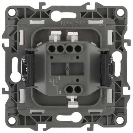 12-1103-05 ЭРА Переключатель, 10АХ-250В, IP20, Эра12, антрацит