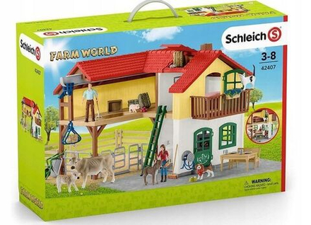 Фигурки Schleich Farm World - Фермерский дом с конюшней и животными - Ферма 42407