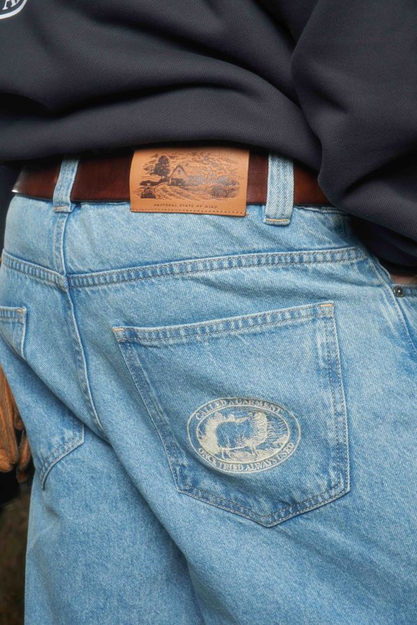 Джинсы Pastoral Wide Light denim голубые - фото 6