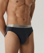 Мужские трусы слипы спорт Atlantic, набор из 2 шт., пима хлопок, графитовые, Basic 2BMP-013