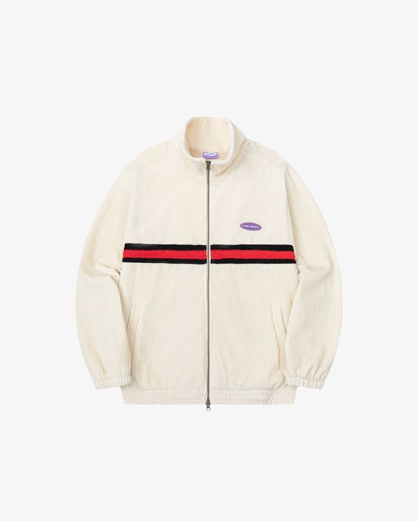 Олимпийка велюровая Stripe track белая - фото 2