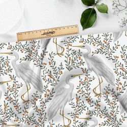 Ткань дюспо журавли и ягоды