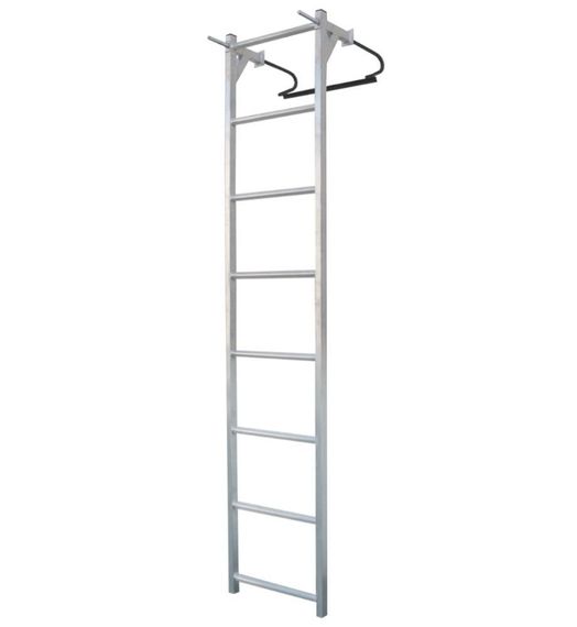 Лестница навесная алюминиевая со стальными кронштейнами MEGAL ЛНАстк - 2,5 (450)