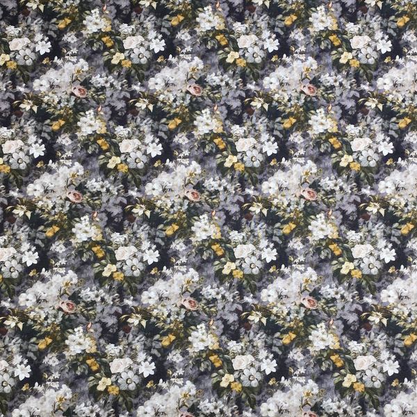 СОЦВЕТИЯ НА СЕРОМ, 100% хлопок, Handmade Fabrics 4