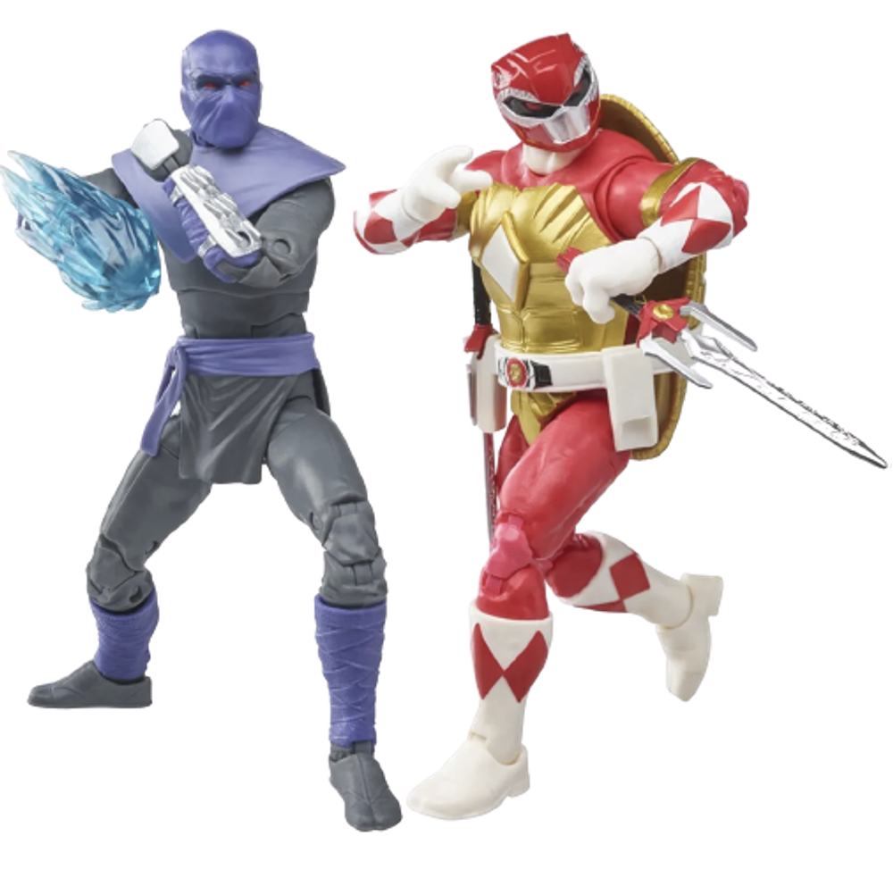 Фигурки Hasbro Lightning Collection Power Rangers X Teenage Mutant Ninja Turtles Foot Soldier Tommy and Raphael Red