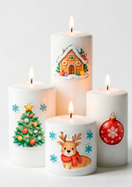 Трансфер переводной - декаль для свечей и гипса новый год 008 А5