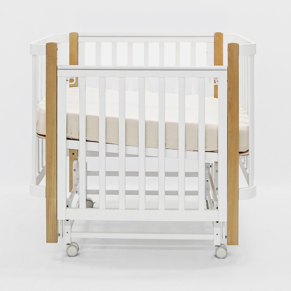 Детская кровать Antemi Terra Light New с маятником, Белый/Дерево