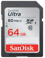 Карта памяти Sandisk 64GB Ultra 80MB/s SDHC (Class 10)