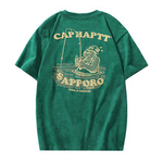 Мужская футболка Jereino в американском классическом ретро-стиле, летняя, модная, свободного кроя, с забавным принтом, с коротким рукавом