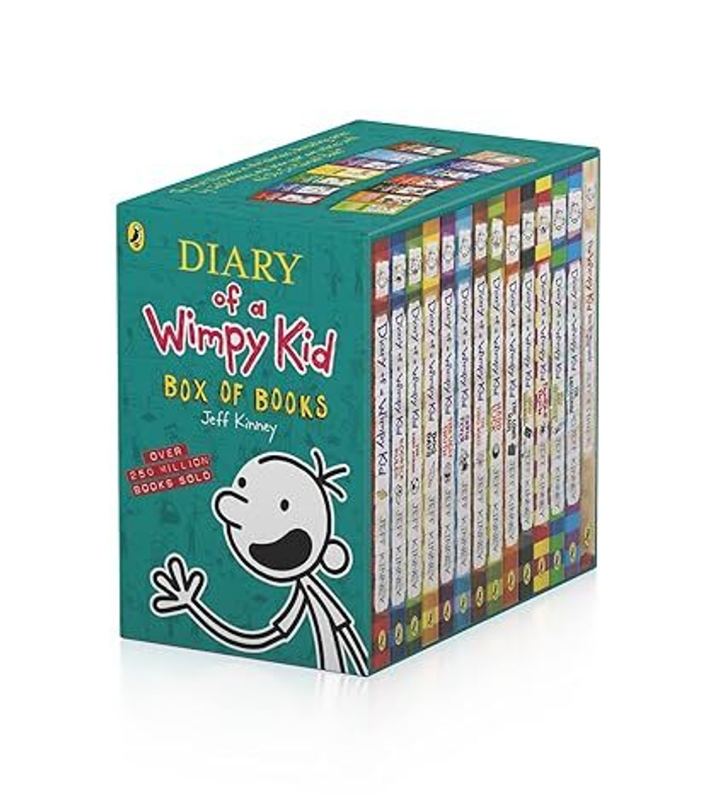Diary of a Wimpy Kid: Box of books + Do-It-Yourself Book (1-13, paperback)