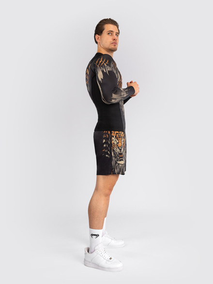 Рашгард Venum Tiger Black/Neo Orange L/S