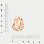 Кольцо женское из розового золота 585 пробы без вставок (арт. К1004/1-51)