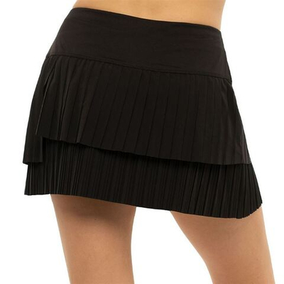 Теннисная юбка Lucky in Love Novelty Technology Long Free Spirit Pleated Skirt - black