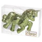 Ёлочная игрушка «Сказочный единорог» 9*3*10 см, зелёный