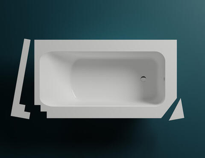 Ванна каменная матовая 190х100 Salini ORLANDA Plus 190 102014MRH окрашена по RAL снаружи