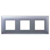 Рамка "Avanti", "Закаленная сталь", 3 поста (6 мод.)