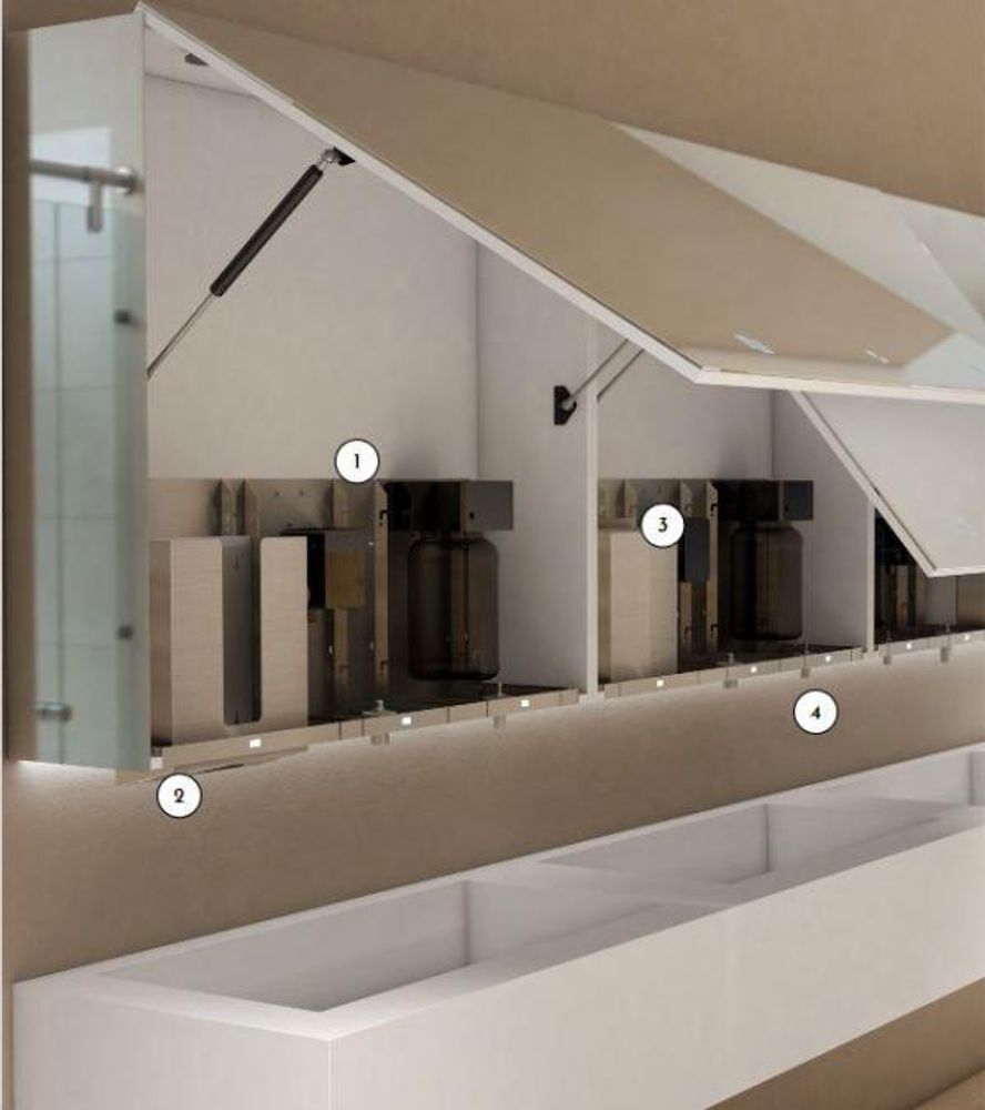 Дозатор для мыла с лазерным сенсором встраиваемый за зеркалом 3л. для MUMO.12053.S1 матовый