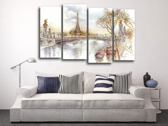Модульная картина "Париж красками"