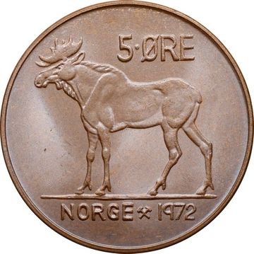 5 эре 1972 Норвегия