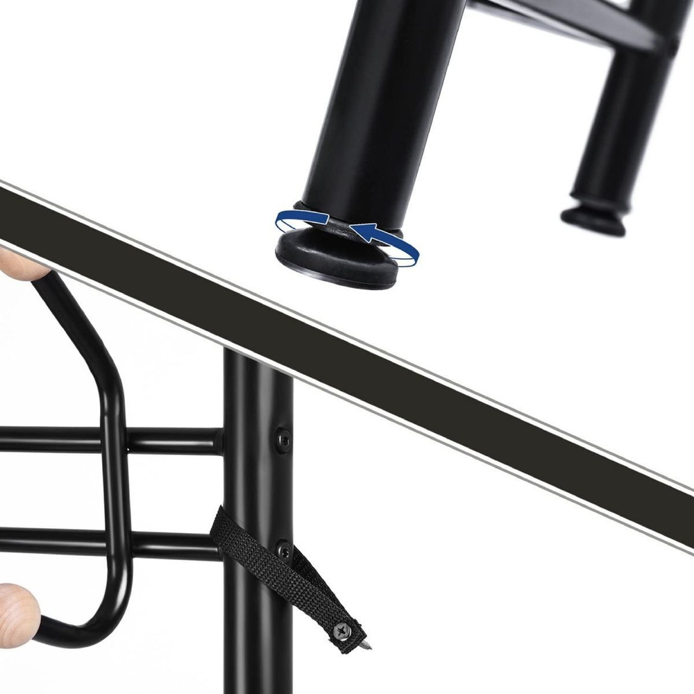 Вешалка напольная 68х35х185 см, Songmics, мет-л, полка для обуви, 40 кг, Лофт, HSR04B, чер