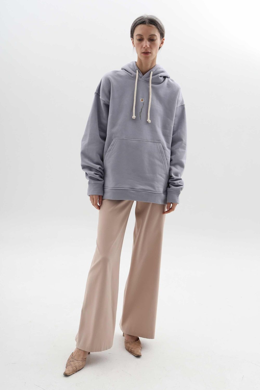 Худи Гербарий Warm Ромашка Лиловый