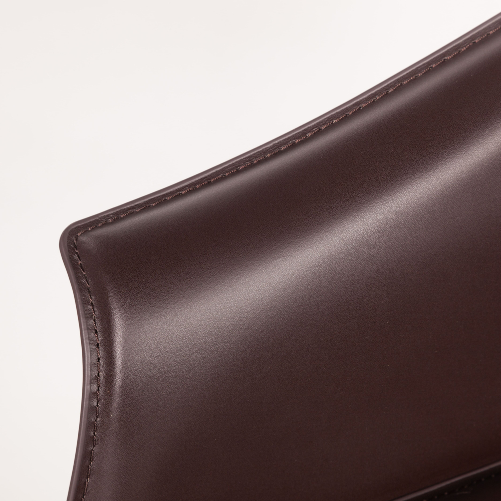 Стул полубарный GIO, кожа коричневый