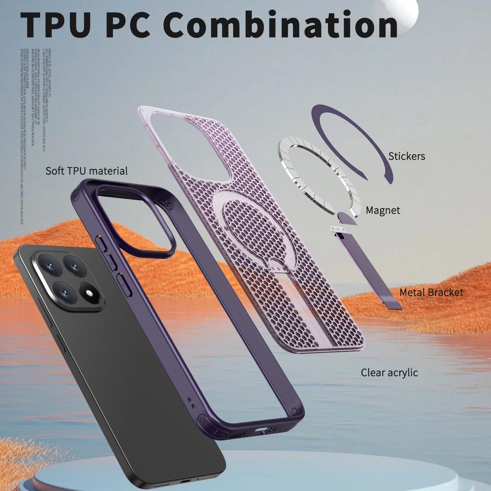 Прозрачный чехол Mesh Pro Magnetic Case для Xiaomi 15T