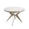 Круглый раздвижной обеденный стол 1119/MC22018DT из мраморной керамики и стали