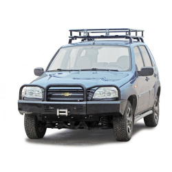 Бампер передний силовой под лебедку с защитными дугами  Chevrolet Niva/Lada Niva (07.2020 -)