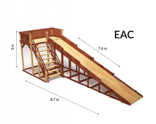 Зимняя деревянная игровая горка TORUDA Север-6 (скат 7.6 м)