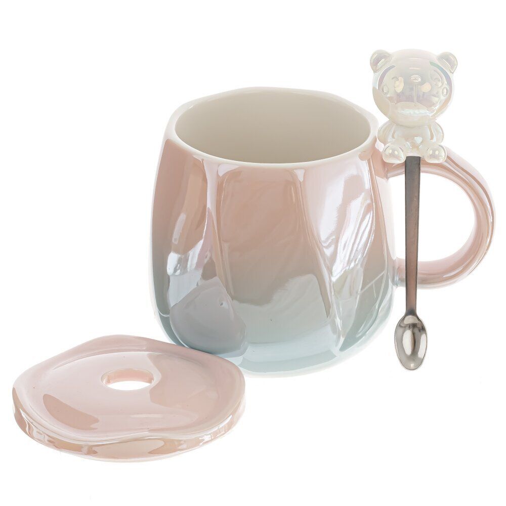 GAEM Кружка с крышкой, 400 мл, L8 W8 H9 см, 4в.